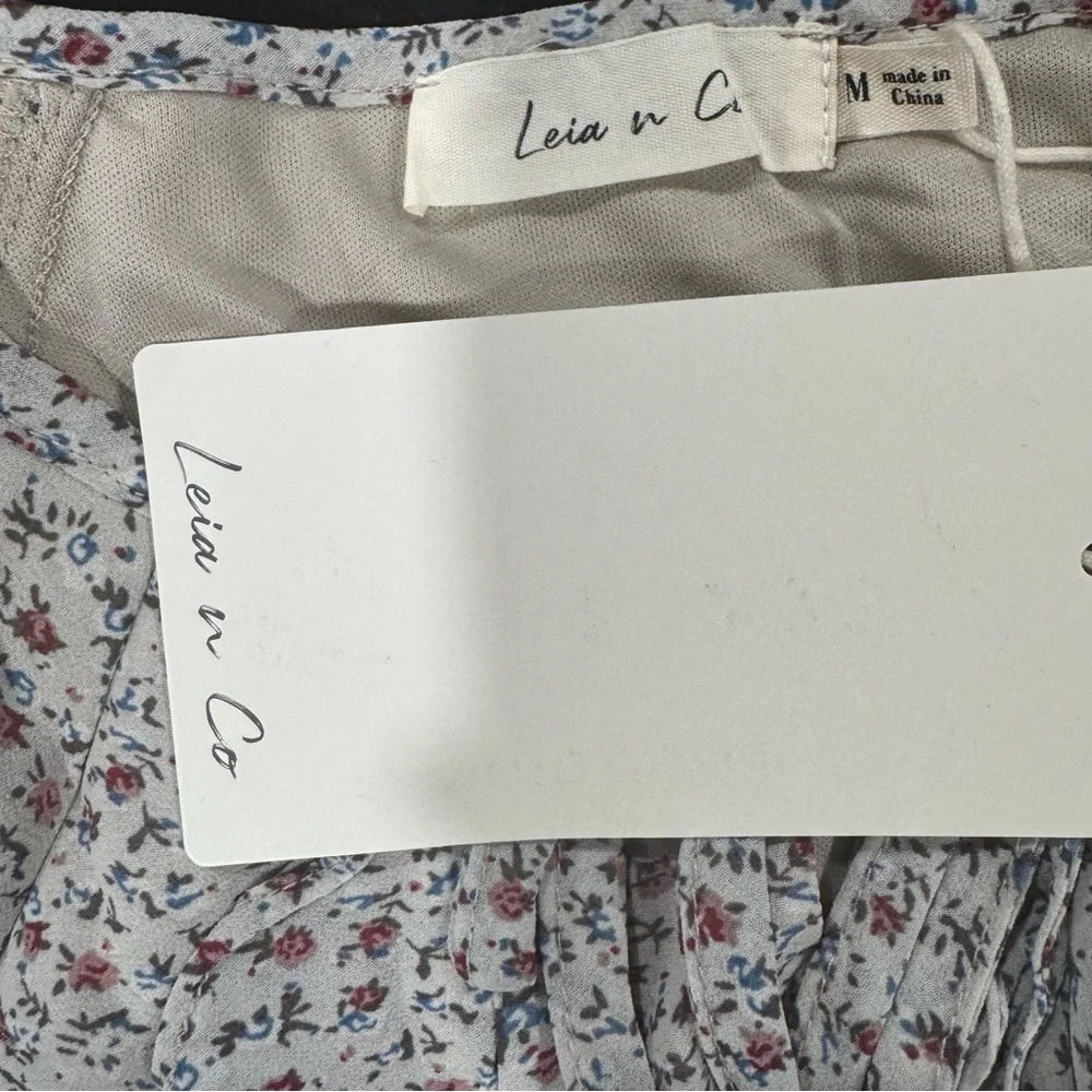 Ruffle Midi Dress in Cream Floral - Picture 10 of 12